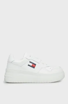 Женские белые сникерcы TJW RETRO BASKET FLATFORM ESS Белый 36 Tommy Jeans EN0EN02506
