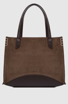 Коричневая замшевая сумка Loafer Cabas