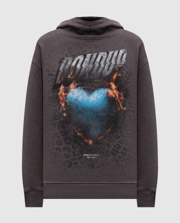 Серые худи с принтом