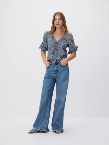 Reserved - Блузка з завязками - чорний - TV522-99X