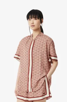 Женская бордавая рубашка Monogram Бордовый 40 Lacoste CF0495GIJ