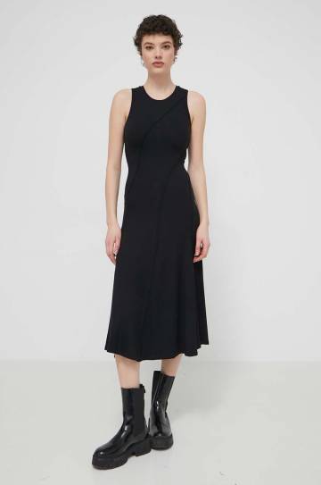 Платье Desigual FILADELFIA цвет чёрный midi расклешённое 24SWVK56 Платье Desigual FILADELFIA цвет чёрный midi расклешённое 24SWVK56
