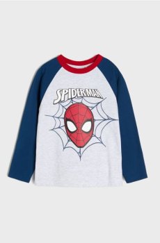 Бавовняна футболка з принтом Spider-Man - сірий