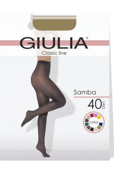 Колготки женские Giulia Samba без шортиков, 40 DEN, Capulet Olive, размер 2