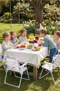 Складаний стілець з мотивом динозаврів - різнобарвний