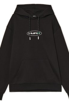 Cropp - Чорне худі з принтом - чорний