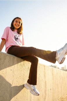 Легінси-кльош - коричневий