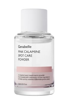Розовая каламиновая пудра для лица Genabelle Pink Calamine Spot Care Powder для успокоения и уменьшения покраснения, 15 мл