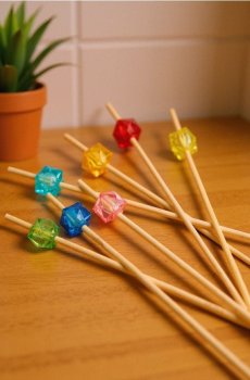 Зубочистки для закусок, набір з 50 штук - різнобарвний