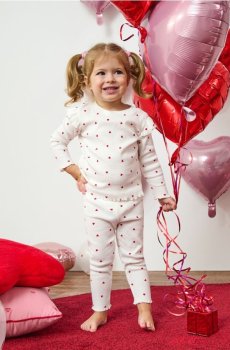 Піжамний комплект із двох предметів - кремовий