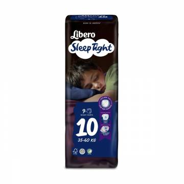 Подгузники-трусики Libero SleepTight размер 10 (35-60 кг), 9 шт Подгузники-трусики Libero SleepTight размер 10 (35-60 кг), 9 шт