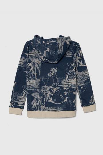 Детская хлопковая кофта Guess с капюшоном узор