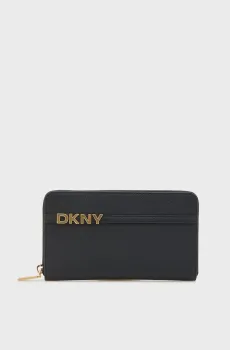 Женский черный кожаный кошелек AROUND Черный ONESIZE DKNY R521KM28