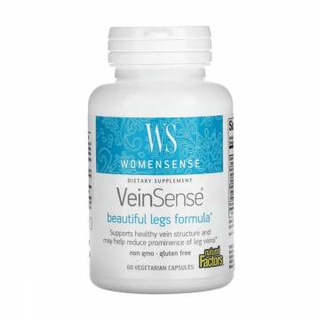 Поддержка вен для женщин Natural Factors WomenSense VeinSense, 60 вегетарианских капсул Поддержка вен для женщин Natural Factors WomenSense VeinSense, 60 вегетарианских капсул