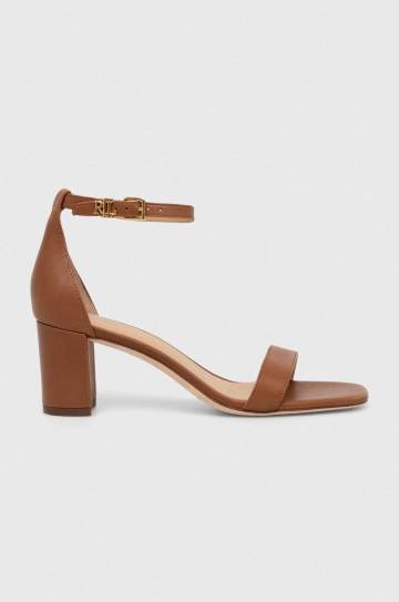 Кожаные сандалии Lauren Ralph Lauren Logan цвет коричневый 802927949002 Кожаные сандалии Lauren Ralph Lauren Logan цвет коричневый 802927949002