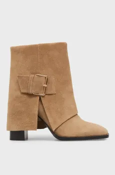 Женские бежевые замшевые ботильоны Claire Бежевый 36 PRPY PRFLT4825W