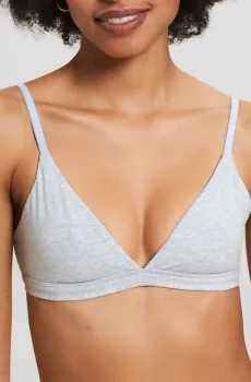 Женский светло-серый бюстгальтер с мягкой треугольной чашкой COTON 360 Серый M Etam 6524537
