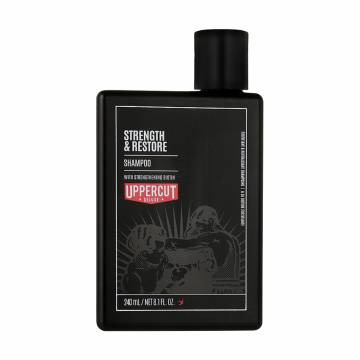 Мужской шампунь для волос Uppercut Deluxe Strength And Restore Shampoo, 240 мл Мужской шампунь для волос Uppercut Deluxe Strength And Restore Shampoo, 240 мл