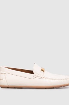 Белые кожаные лоферы Clay