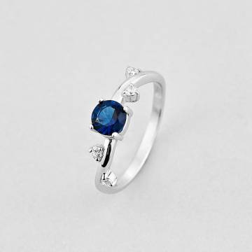 Серебряное кольцо Minimal 11001-blue-16 16 Серебряное кольцо Minimal 11001-blue-16 16