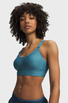 Женский голубой топ UA Infinity Mid 2.0 Bra Голубой XL (D-DD) Under Armour 1384123-466