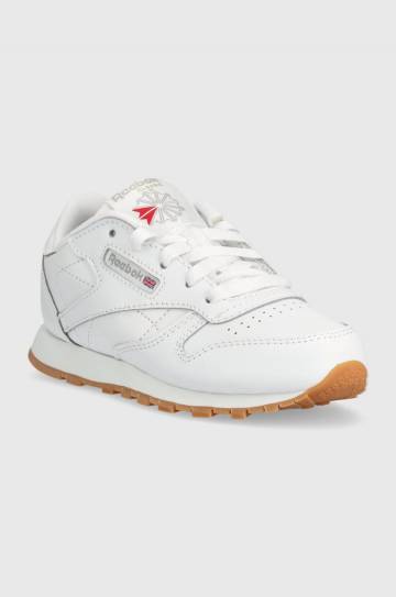 Детские кожаные кроссовки Reebok Classic CLASSIC LEATHER цвет белый Детские кожаные кроссовки Reebok Classic CLASSIC LEATHER цвет белый
