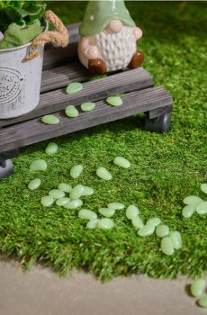 Набір флуоресцентних садових камінців, 72 шт. - блідо-зелений