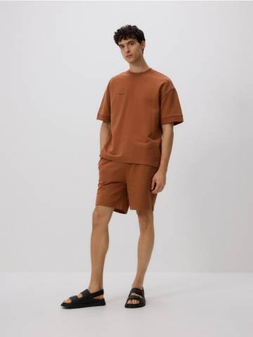 Reserved - Шорти comfort з високим вмістом бавовни - буряковий - 3859C-83X