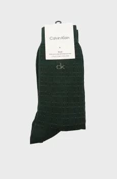 Мужские темно-зеленые носки (2 пары) GRID Зеленый ONESIZE Calvin Klein 701235969