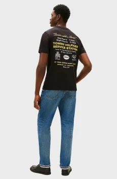 Мужская черная футболка SERVICE STATION TEE Черный XL Tommy Hilfiger MW0MW41460