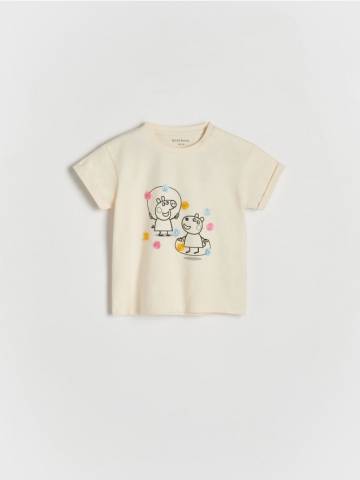Reserved - GIRLS` T-SHIRT - нюдовий - 5483S-02X Reserved - GIRLS` T-SHIRT - нюдовий - 5483S-02X