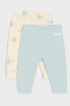 Набір з 2 бавовняних легінсів - кремовий