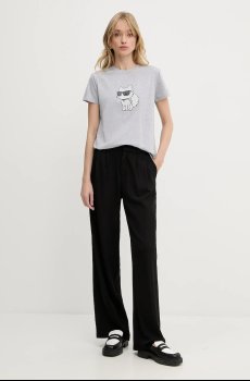 Хлопковая футболка Karl Lagerfeld IKON