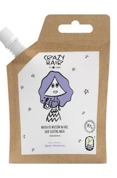 Уценка! Ночная маска для волос HiSkin Crazy Hair Hair Sleeping Mask Blueberry, 100 мл (дойпак)