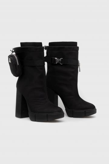 Полусапожки Steve Madden Riseup женские цвет чёрный каблук кирпичик Полусапожки Steve Madden Riseup женские цвет чёрный каблук кирпичик