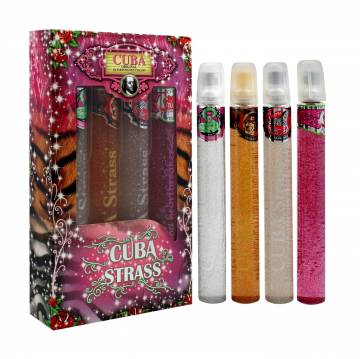 Парфюмированный набор женский Cuba Paris Cuba Strass (Snake, 35 мл + Tiger, 35 мл + Zebra, 35 мл + Heartbreaker, 35 мл) Парфюмированный набор женский Cuba Paris Cuba Strass (Snake, 35 мл + Tiger, 35 мл + Zebra, 35 мл + Heartbreaker, 35 мл)