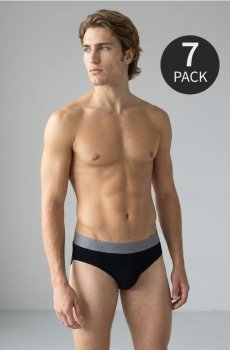 Бавовняні труси сліпи Classic 7 pack - чорний