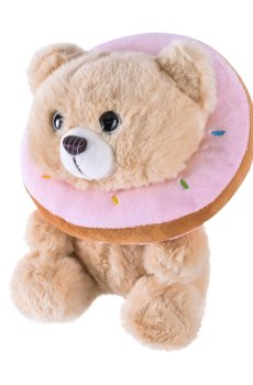 Мягкая игрушка Shantou Jinxing Мишка с пончиком, от 3 лет, 30 см (C46607)