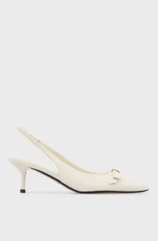 Женские белые кожаные слингбеки Bella Белый 36 PRPY PRSDS26265W