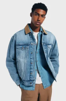 Мужская голубая джинсовая куртка Голубой L SPRINGFIELD 2832261