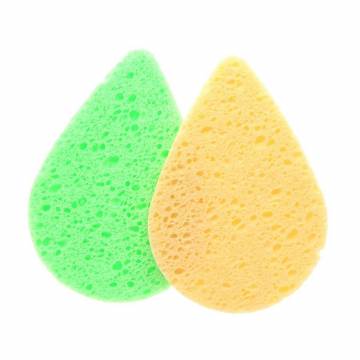 Набор спонжей для умывания Cosmo Shop Капля, 7*10 см, оранжево-зелeный, 2 шт (CS092OG)