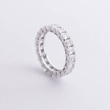 Кольцо с дорожкой бриллиантов (белое золото) 242161121 Кольцо с дорожкой бриллиантов (белое золото) 242161121