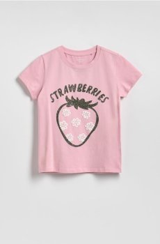 Reserved - Футболка з принтом - пастельний рожевий - 413HU-03X