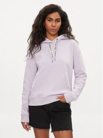 Tommy Jeans Світшот Logo Drawcord DW0DW17794 Фіолетовий Boxy Fit Tommy Jeans Світшот Logo Drawcord DW0DW17794 Фіолетовий Boxy Fit