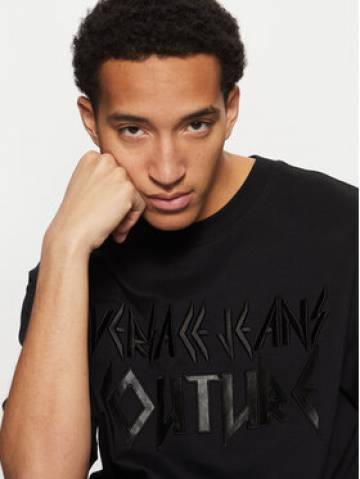 Versace Jeans Couture Футболка 78GAHE02 Чорний Regular Fit Versace Jeans Couture Футболка 78GAHE02 Чорний Regular Fit