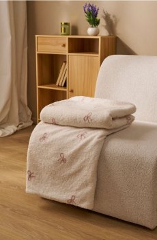 Плед із бантами - білий