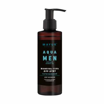 Мужской парфюмированный шампунь-гель для душа Mayur Aqua For Men Perfumed Shower Gel, 200 мл Мужской парфюмированный шампунь-гель для душа Mayur Aqua For Men Perfumed Shower Gel, 200 мл