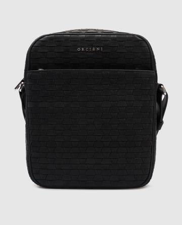 Черная кожаная сумка Chevrette Woven Черная кожаная сумка Chevrette Woven