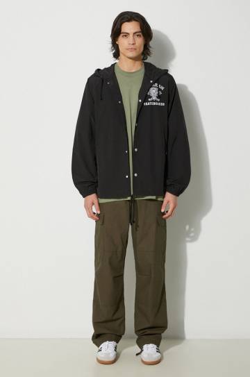 Куртка ICECREAM Hooded Coach Jacket мужская цвет чёрный переходная IC24204 Куртка ICECREAM Hooded Coach Jacket мужская цвет чёрный переходная IC24204