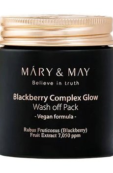 Антиоксидантная глиняная маска для лица Mary & May Blackberry Complex Glow Wash Off Mask с ежевикой, 125 г